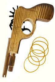 Rubber Band Shooter Wood Toy Gun