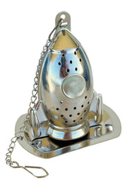 Rocket Tea Infuser Shiny Silver Steel