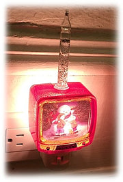Snowman TV Bubbles Night Light Red | poptoptoys.