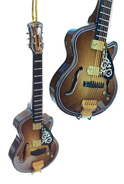 F Hole Acoustic Brown Guitar Ornament | poptoptoys.