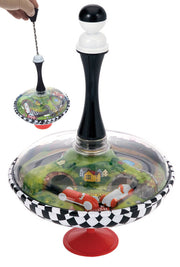 Road Race Spinning Top with Car Sounds | poptoptoys.