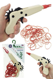 Wooden Rubber Band Gun Derringer Shooter | poptoptoys.