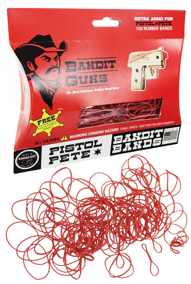 Rubber Band Gun Refills : Bandit Bands : Red Rubber : BGPPA