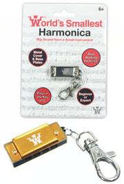 Harmonica World's Smallest Music Keyring | poptoptoys.