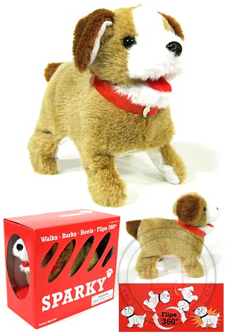 Sparky the Fabulous Flipping Puppy Soft Mechanical Doggy Toy