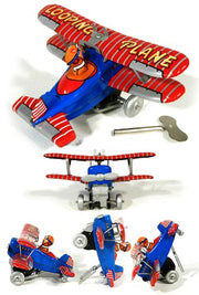Looping Plane Tin Toy Windup Classic | poptoptoys.