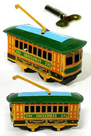 Broadway New York Trolley Tin Wind Up | poptoptoys.