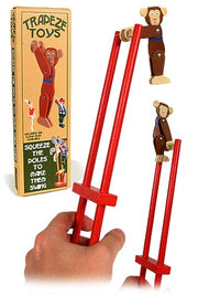 Wooden Monkey Trapeze Toy Classic | poptoptoys.