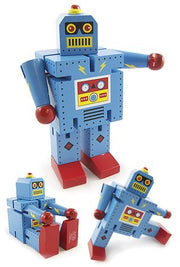 Robot X-7 Robot Bolt Blue Large Bendable | poptoptoys.
