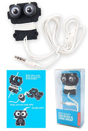 Robo Buddy Ear Buds with Cord Wrap | poptoptoys.