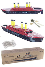 Titanic Tin Steamship Hand Painted | poptoptoys.