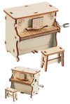 Piano Music Box Windup Wooden Kit
