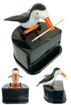 Bird Toothpick Dispenser Black White Retro Diner