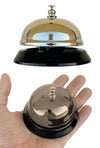 Desk Bell Silver Metal Classic Chrome Ding Ding