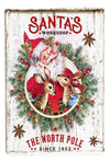 Santas Workshop Sign : Since 1802 Metal : North Pole