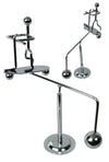 Scooter Balancing Mini Sculpture : Silver Metal Revolves