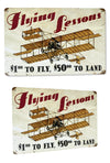 Flying Lessons Metal Sign : 1903 Wright Flyer