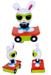 Skateboard Bunny Cool Rabbit Pull Back Toy