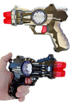 Silver Black RayGun LED Light Blaster : Space Sounds