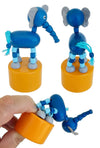Safari Blue Elephant Wooden Thumb Puppet Toy
