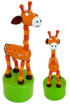 Safari Orange Giraffe Wooden Thumb Puppet Toy