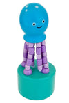 Blue Octopus Wooden Thumb Puppet Ocean Critter Toy