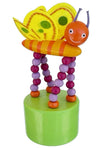 Butterfly Wooden Thumb Puppet Happy Bug Toy