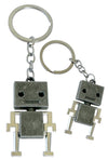 Robot Keyring Square Matte Body Silver Arms