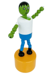 Frankenstein Monster Wooden Thumb Push Puppet Toy