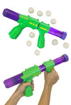 Pop Shot Ball Shooter Green Purple | poptoptoys.