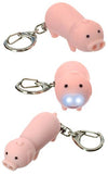 Kikkerland Pink Pig LED Keyring Light Oink | poptoptoys.