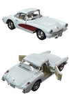 Corvette Toy Car 1957 White Metal | poptoptoys.