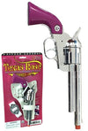 Texas Rose Silver Revolver 12 Shot Ring Cap Gun | poptoptoys.