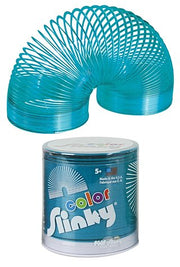Color Slinky Blue Metal Spring Toy | poptoptoys.