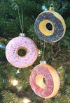 Glazed Donut Christmas Ornament Glass | poptoptoys.