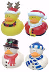 Christmas Santa Rubber Ducks Set of 4 | poptoptoys.