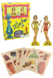 Retro Paper Dolls Set 1950 - 2 Dolls 10 Pages | poptoptoys.