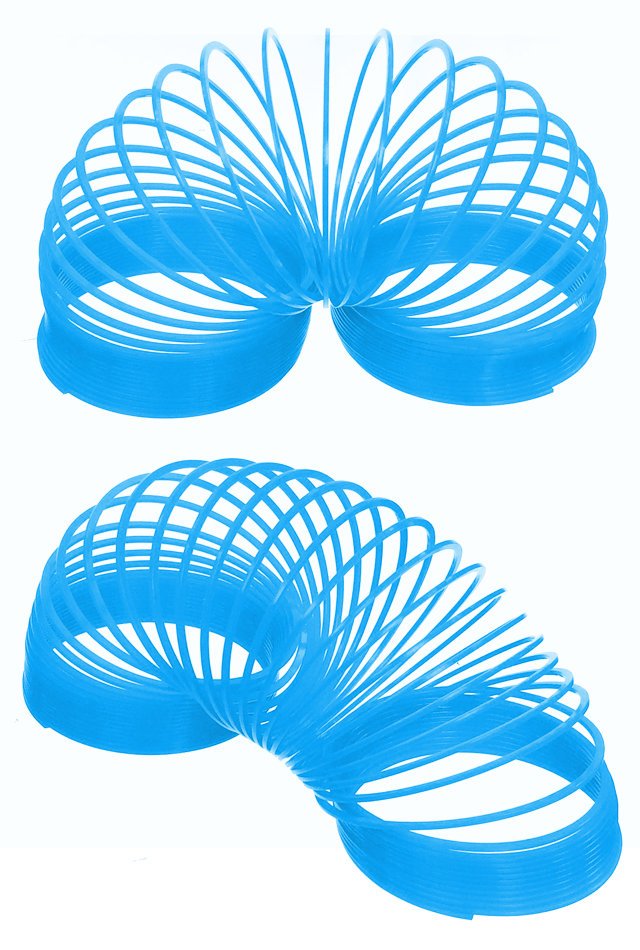 Spring Pop Toy Bright Blue Magic Spring : Plastic Slinky Boing : Stair Stepping – Pop ...