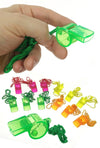 Colorful Whistles 12 Transparent Plastic | poptoptoys.