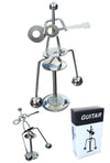 Guitar Player Silver Balancing Mini Sculpture | poptoptoys.