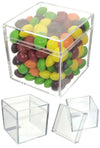 Cube Candy Box Plastic Clear with Lid | poptoptoys.