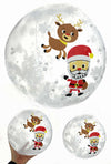Santa and Rudolph Snow Globe Inflatable Ball | poptoptoys.