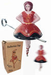 Tin Toy Ballerina Spanish Spin Top Zip Bar | poptoptoys.
