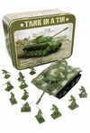 Tank Toy in a Tin Box 15 Green Army Men | poptoptoys.