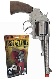 Jesse James Toy Pistol 12 Shot Ring Cap Gun Die Cast | poptoptoys.