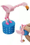 Fiona Flamingo Wood Thumb Pink Puppet | poptoptoys.