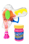 Bubble Blower Crank Light Up Clear Ray Gun | poptoptoys.