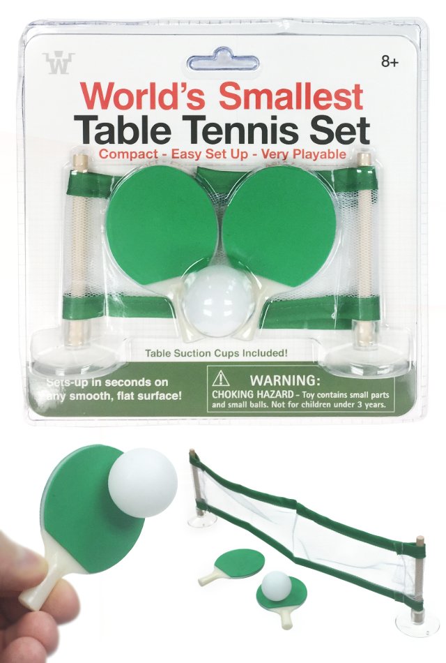 Table Tennis World's Smallest : Desktop Game : Mini Ping Pong Set – Pop ...