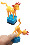 Moo Cow Plastic Thumb Puppet Orange | poptoptoys.