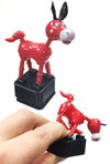 Red Donkey Plastic Thumb Puppet Circus | poptoptoys.